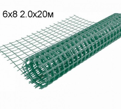 Сетка садовая (6х8) темно-зелёная (пластиковая) 2,0х20 м