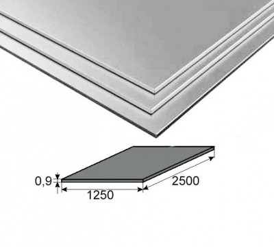 Лист оцинкованный 1250х2500х0,9 мм